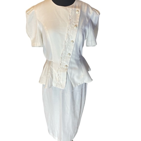 R&A Collections Vintage Women's Double Breasted Short Sleeve Skirt's set Size 10 - Picture 1 of 9